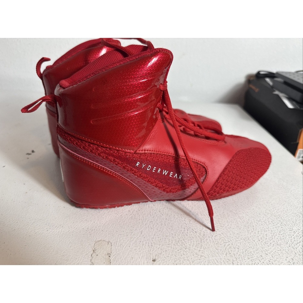 Ryderwear D-Mak Carbon Fibre high-top shoes Athletic Weightlifting Red Hightop
